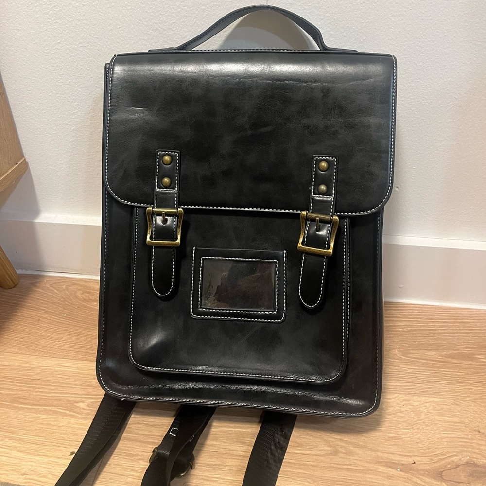 Cute Japanese leather backpack